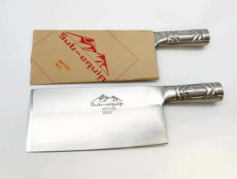 Sub-equip, KF1122, Stainless steel SAN Cleaver with Steel Handle
