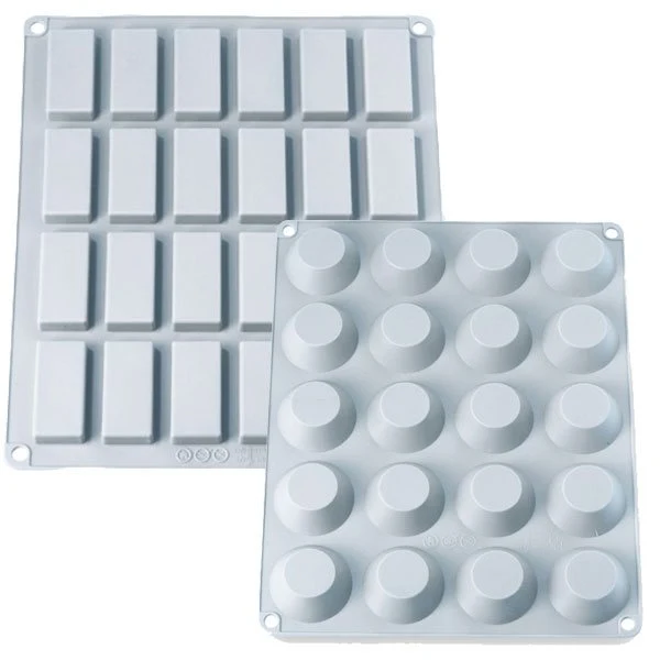 Lot Grandes Plaques silicone mini-financiers et mini-tartelettes Mathon