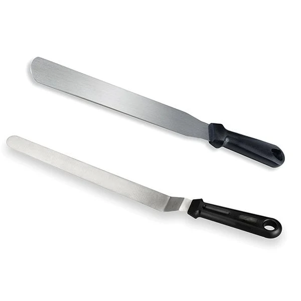Lot Spatule longue coudée 30 cm + Spatule à gâteaux lame plate 26 cm