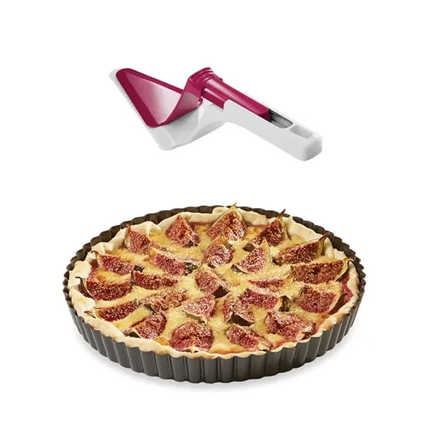 Lot moule à tarte revêtu 24,5 cm et pelle à tarte avec poussoir
