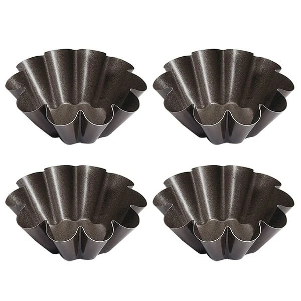 Lot de 4 Moules à briochettes individuels 8 cm Gobel