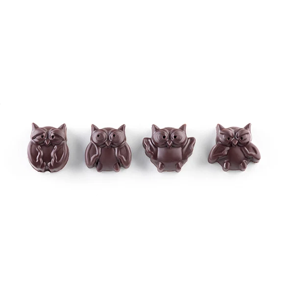 Moule en silicone 12 chocolats chouette Silikomart