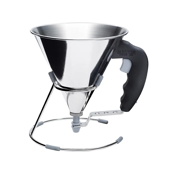 Entonnoir à piston Kwik noir De Buyer