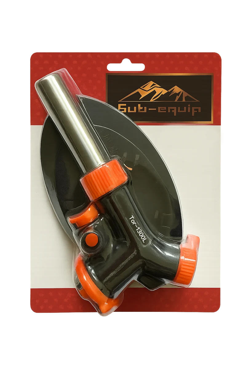 Sub-equip,TOR-1300L, Kitchen Cooking Torch Adjustable Flame Gas Torch (Butane Gas Not Included)