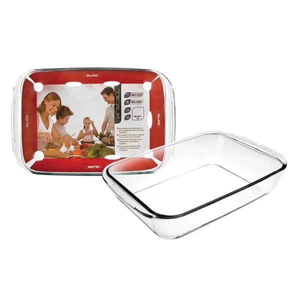 Plat en verre rectangulaire Kristall 40 cm Ibili