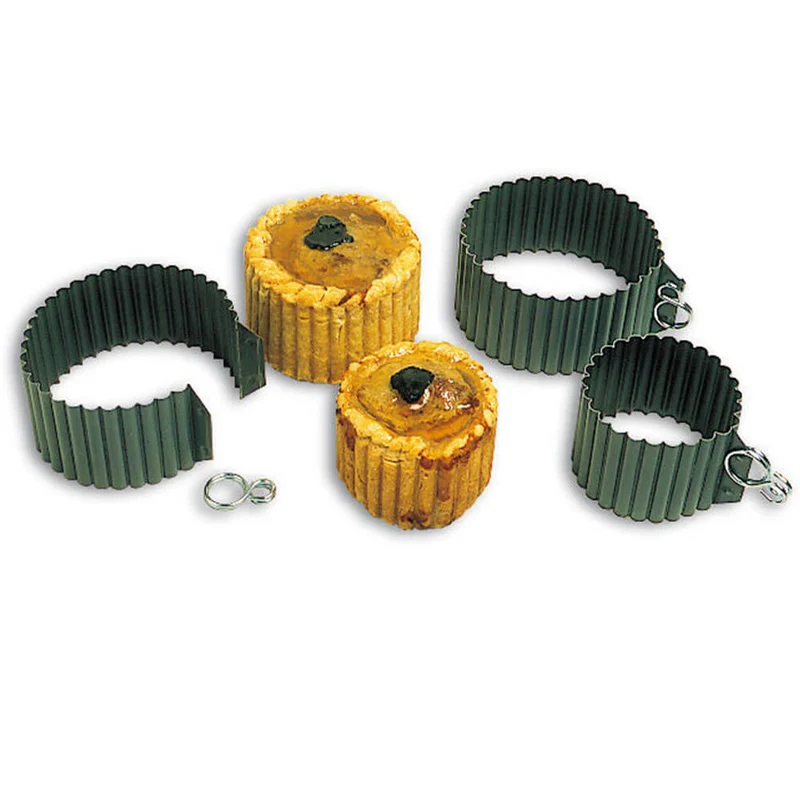 Pâté en Croûte Exopan Rond Cannelé Diamètre 8 cm Hauteur 5 cm - MATFER