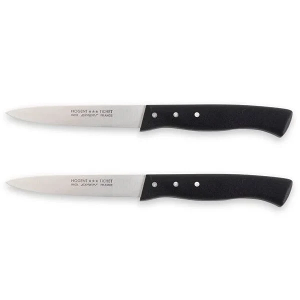 Lot de 2 couteaux office lame 9 cm Affidentée avec protection Nogent