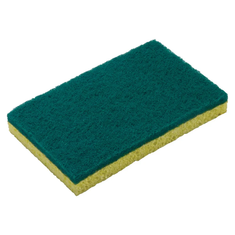 SP-SC63 - Dual Surface Non-Scratch Scrub,Sponge , 6"L x 3-5/8"W, General Duty, Cellulose, 3pcs/pk