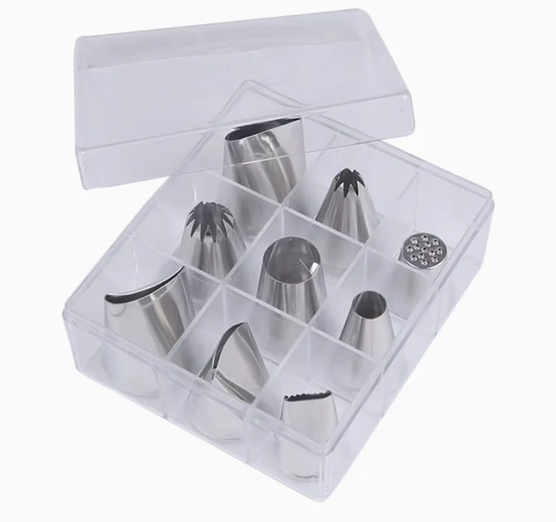 Chefco, 8399, Stainless Steel 9 Cake Decorating Tips Set
