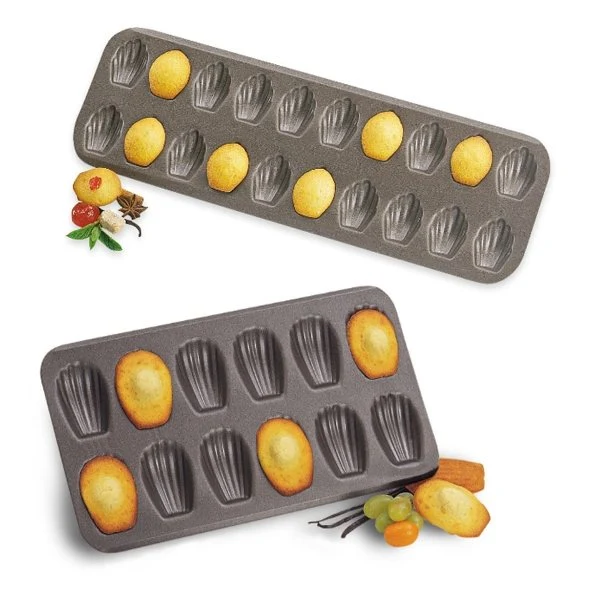 Lot 2 plaques à madeleines et mini-madeleines Mathon