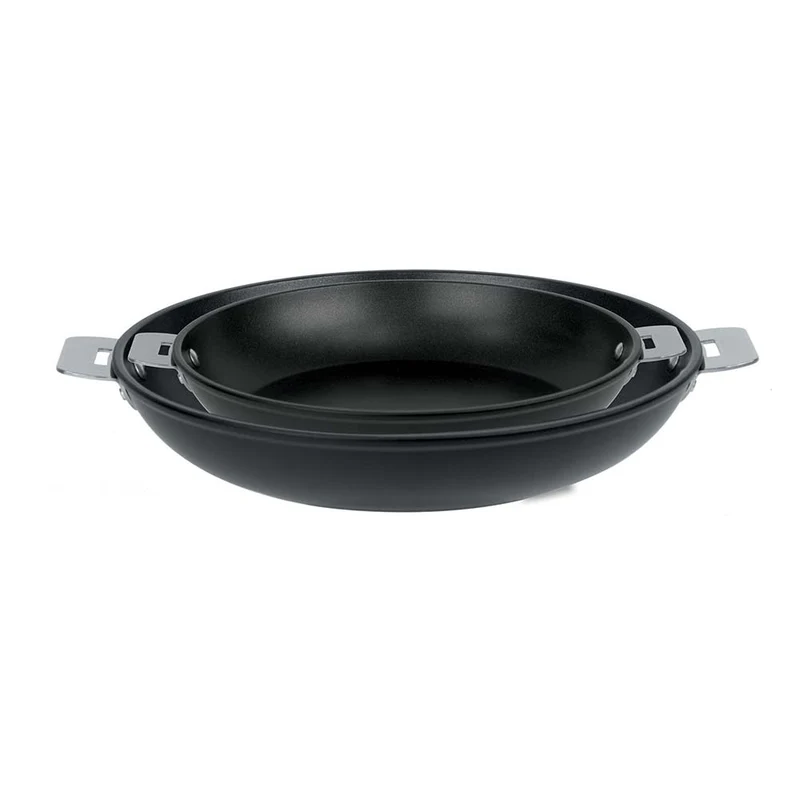 Lot 2 poêle Aluminium à poignée amovible Cookway 24 et 28 cm - CRISTEL