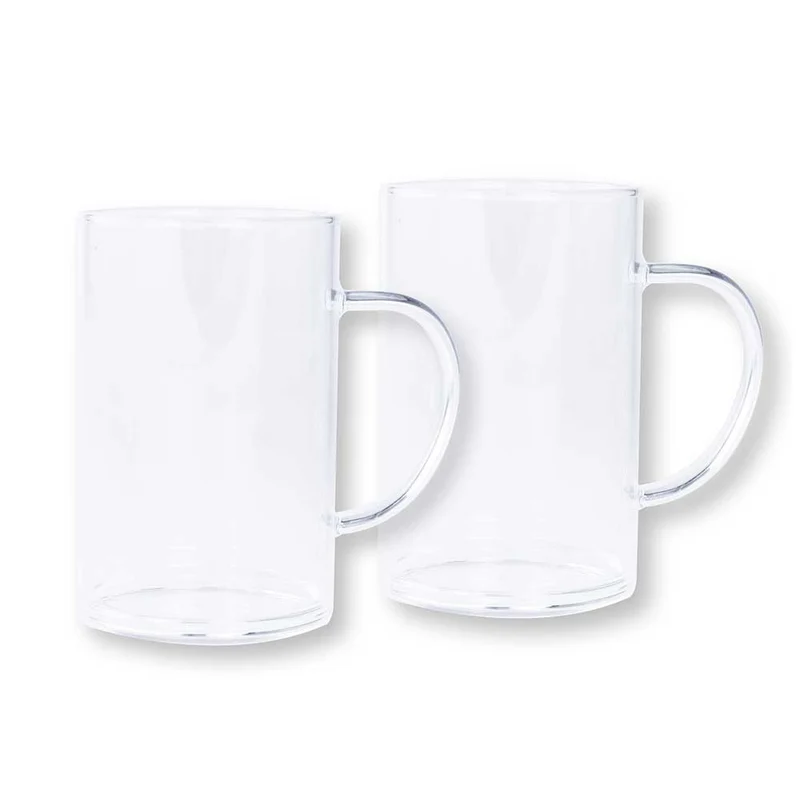 Set 2 tasses en verre pour café et thé - CRISTEL