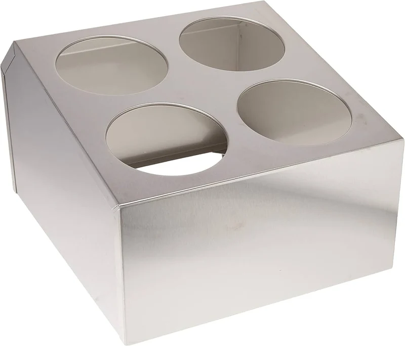 FC-4H - Stainless Steel Flatware Cylinder Holder, Four Holes
