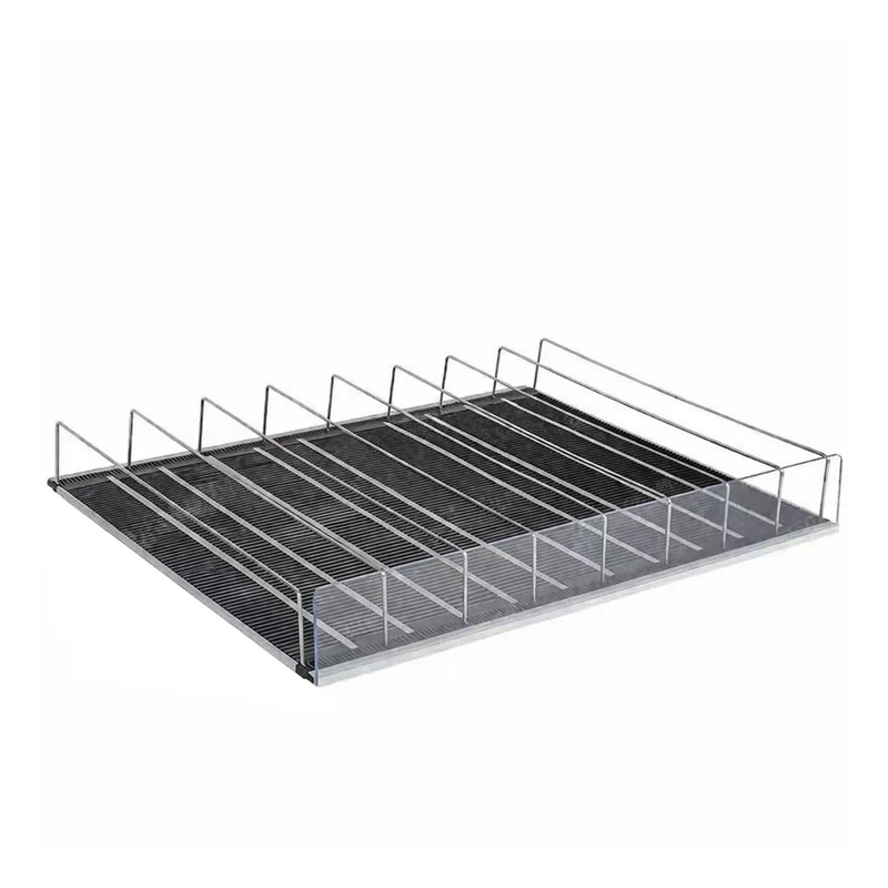 Chefco, 20-1/4"x 21-7/8" Gravity Roller Shelf – Aluminum Alloy, sliding shelf with roller feed track for refrigerator