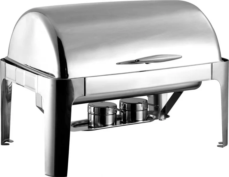 Sub-equip,KS-723S,9 L, Mirror Polish Full Size Rectangular Stainless Steel Roll Top Chafer