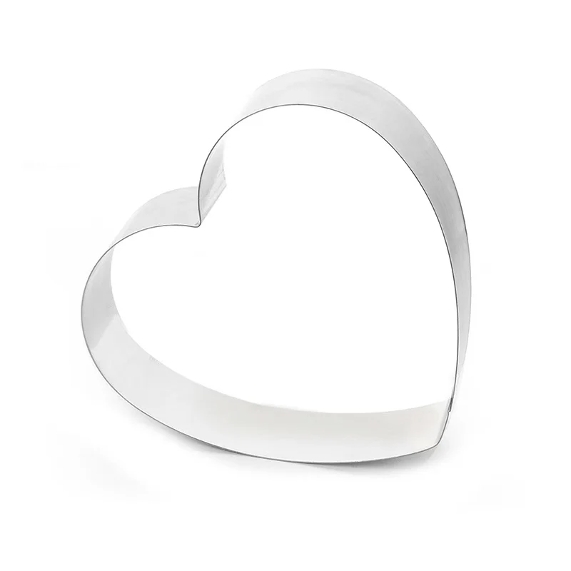 CHEFCO,9854, 8" Stainless Steel Heart shape Mousse Cake Ring (5cm/2" H)