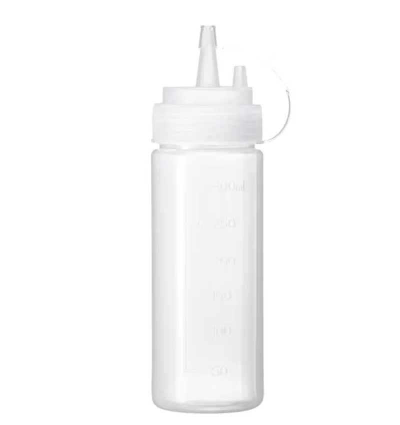 Chefco, 600 ml / 20 oz Squeeze Bottle with Twist on Cap-Clear(JZP-003C)