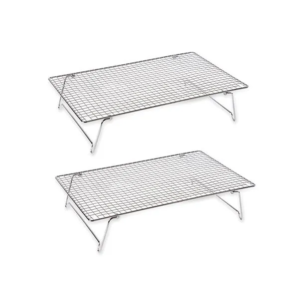 Lot de 2 volettes rectangulaires en inox 43 x 28 cm Mathon