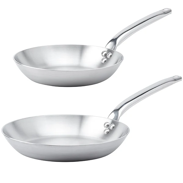 Lot 2 poêles tout inox Alchimy 24 et 28 cm De Buyer