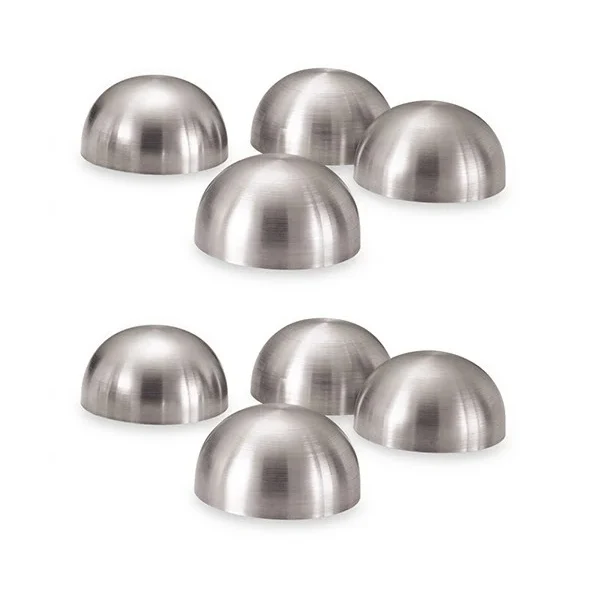 Lot de 8 moules demi-sphère en inox Mathon