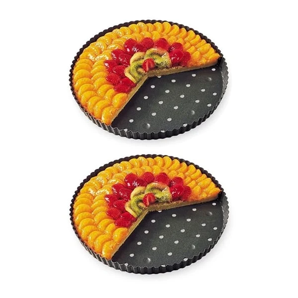 Lot 2 tourtières perforées 30 cm Mathon