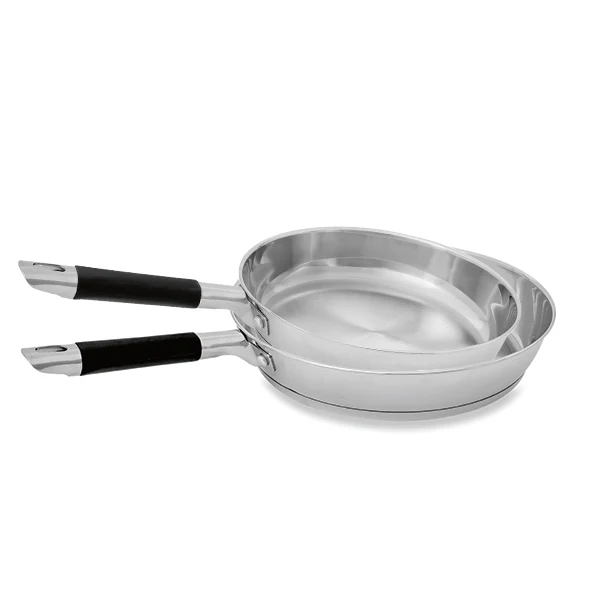 Lot 2 poêles tout inox Rapid Cook 24 et 28 cm Mathon