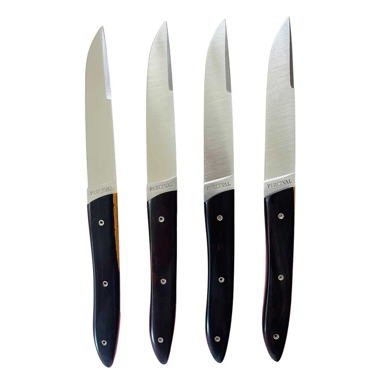 Coffret de 4 Couteaux de table UBAC - ébène de Mozambique - PERCEVAL