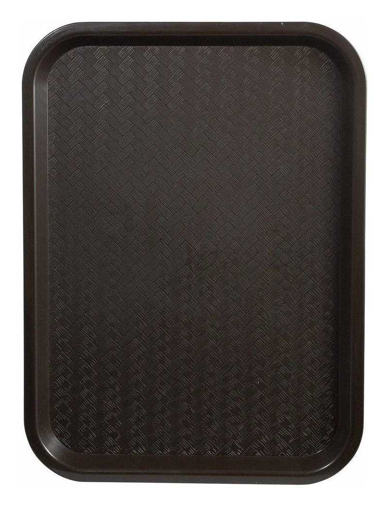 Sub-equip,PT-1216DB,High Quality Plastic Fast Food Tray, 12"x 16", Dark Brown