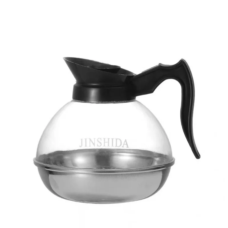 CHEFCO,K139S, 1.8L Glass Coffee Decanter with Stainless Steel Base ,Black