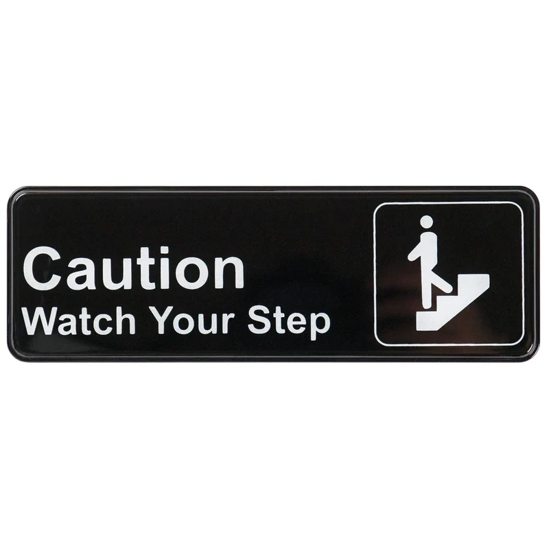 SGN-326 - Information Signs, 9"W x 3"H - Caution/Watch Your Step