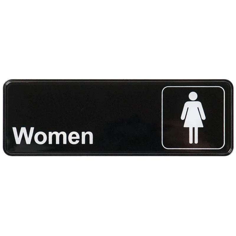 SGN-312 - Information Signs, 9"W x 3"H - Women