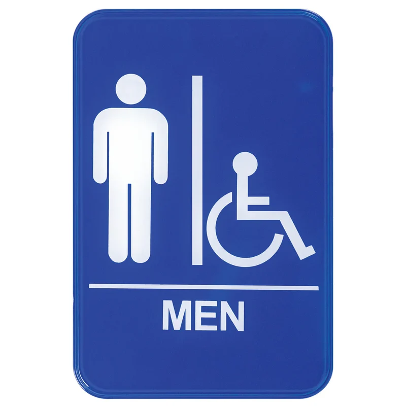 SGN-652B - Information Sign, 6"W x 9"H - Men