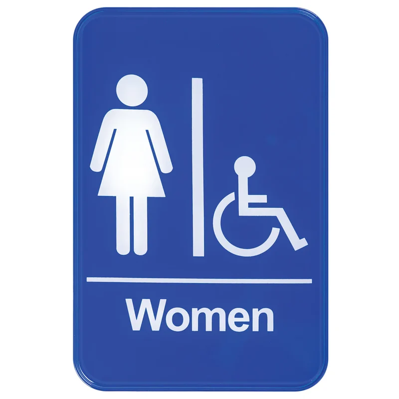 SGN-651B - Information Sign, 6"W x 9"H - Women
