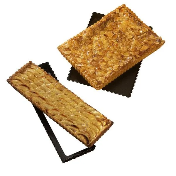 Lot de 2 moules à tarte rectangle amovible 30 et 36 cm Mathon