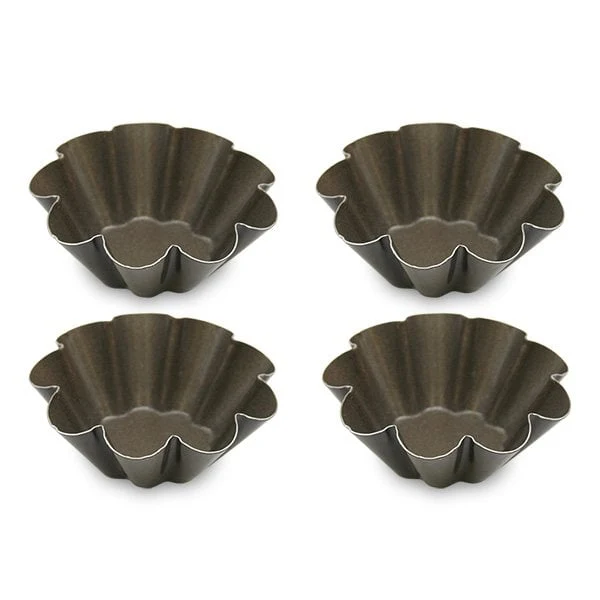 Lot de 4 Moules à briochettes individuels 6 cm Gobel