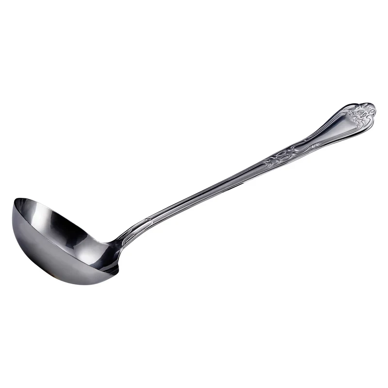 Chefco, LE-4S - 12" Gravy & Soup Ladle, 4 Ounce, Stainless Steel