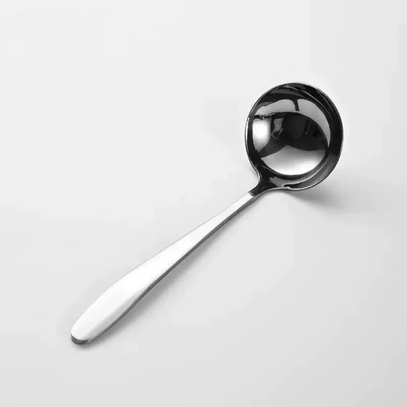 Chefco, SPS-6S, 8" Stainless steel long handle spoon - Solid