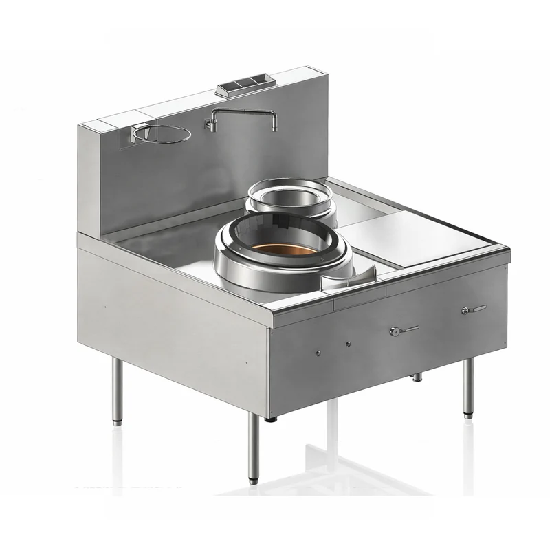 Turbo Range,NWEW5-1-1A, Single Wok Range with boil pot- 153,540 BTU (47.25" x 41.33 x 31.89"/49.59")