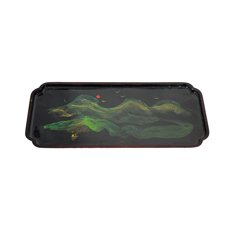 Chefco, Oriental Landscape Wooden Tea Tray & Decorative Serving Board (ARP-3013)