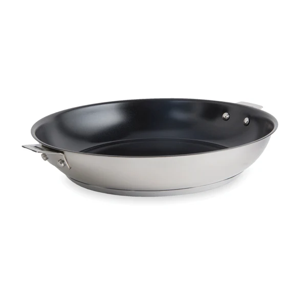 Poêle inox revêtement antiadhérent céramique Clips'Inox sans manche 28 cm Mathon