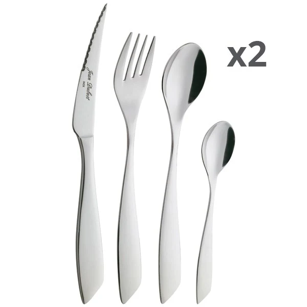 Lot de 2 ménagères 24 pièces Slim Jean Dubost