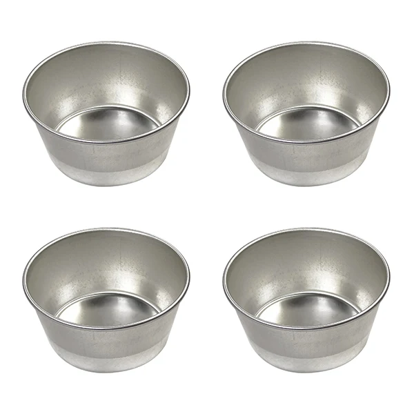 Lot de 4 moules à muffin en fer blanc Gobel