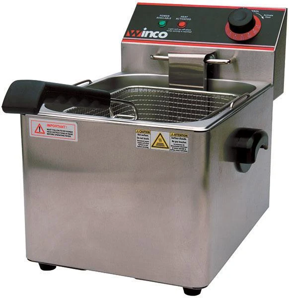 Winco Countertop Single Well Deep Fryer