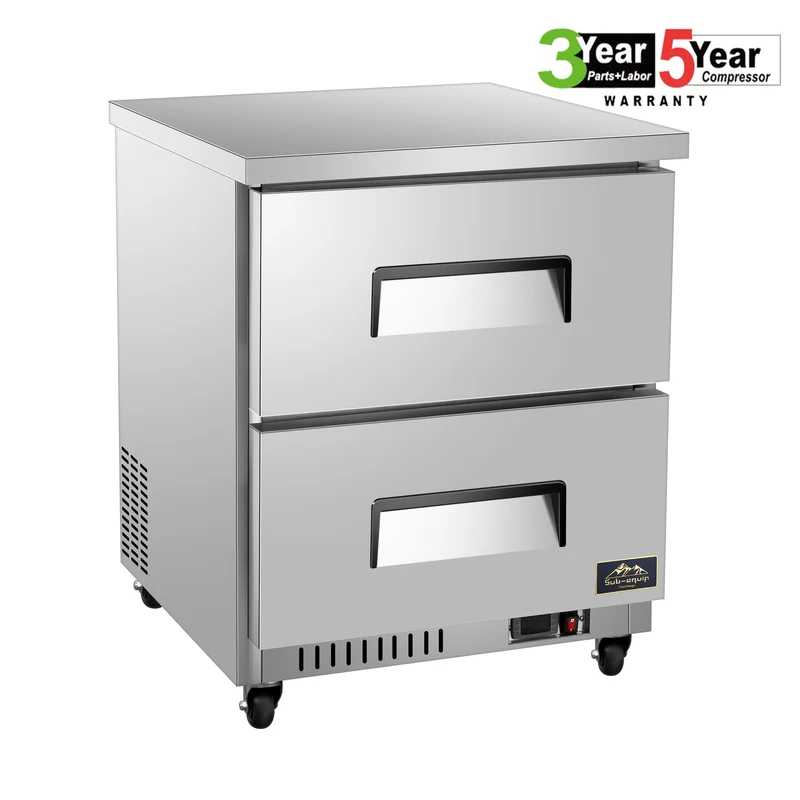 Sub-equip CUC-27-2D, 27" Commercial Undercounter Cooler/Refrigerator with 2 Drawers