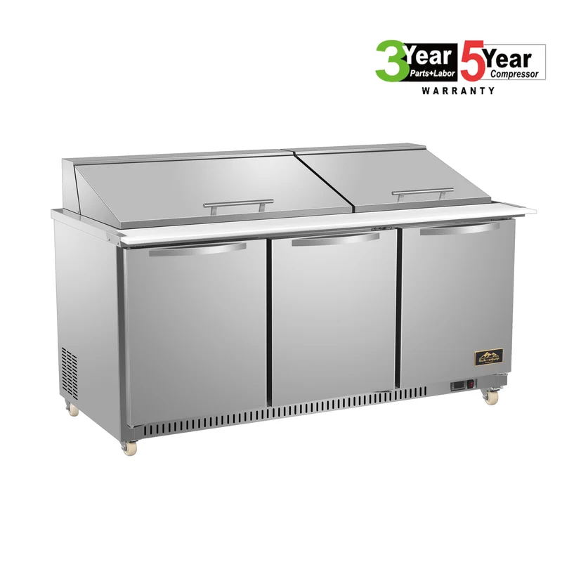 Sub-equip CSSU-72, 72", 3 doors Salad and Sandwich Refrigerated Prep Table