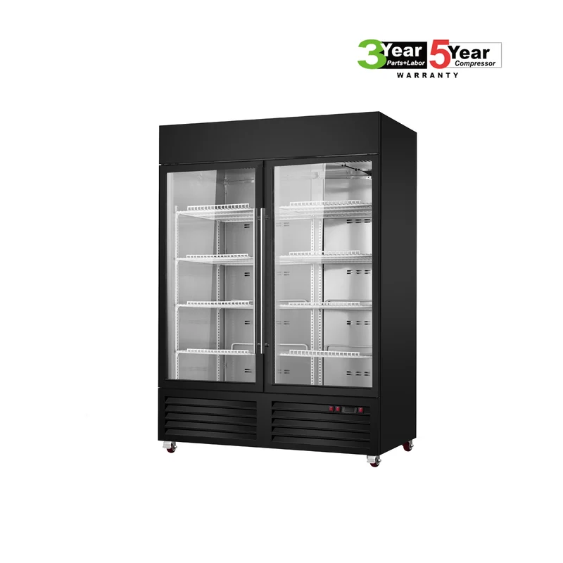 Sub-equip, CDM-B48F, 48ft³ Swinging Glass Door Freezer Merchandiser with LED Lighting