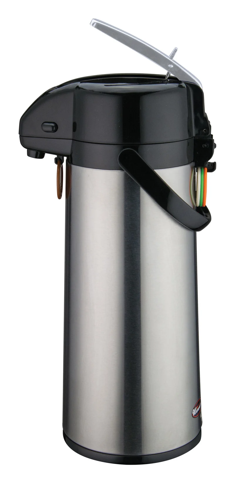 AP-825 - Glass Lined Airpot with Lever Top, Stainless Steel Body - 2.5 Liter