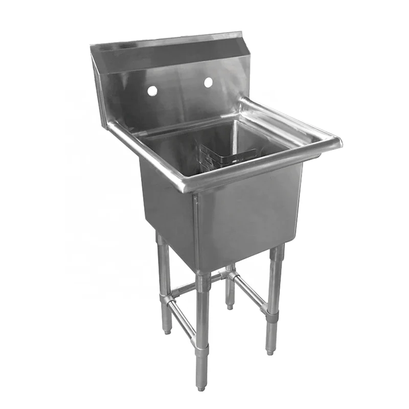 Metal 304, S1C151512-316, 16 Gauge 304 Stainless Steel One Compartment Sink, commercial (21" x 21" x 43.2")