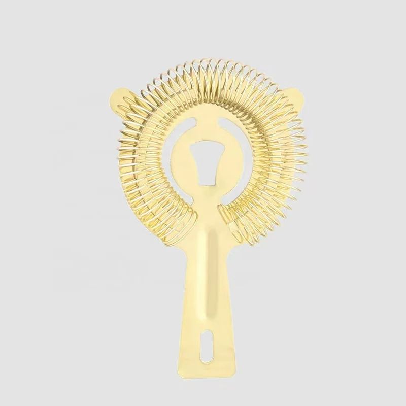Chefco, BST-2G, 2-Prongs Stainless Steel Bar Strainer,gold