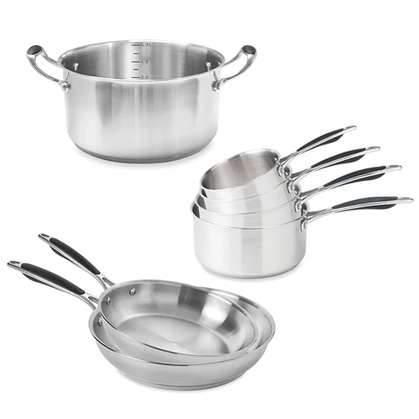 Batterie de cuisine 7 pièces tout inox Excell’Inox Mathon